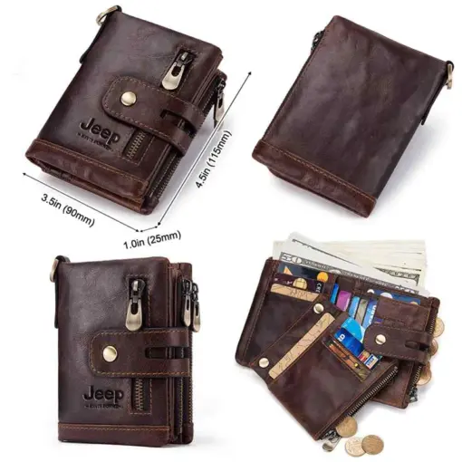 WA85C JEEP Genuine Leather Wallet - Image 2