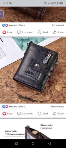 WA85K JEEP Genuine Leather Wallet photo review