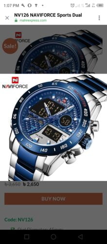 NV126 NAVIFORCE Sports Dual Display Watch photo review