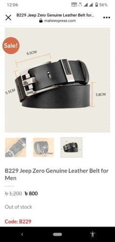 B229 Jeep Zero Genuine Leather Belt for Men photo review