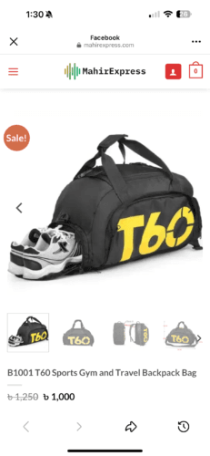 B1001 T60 Sports Gym and Travel Backpack Bag photo review