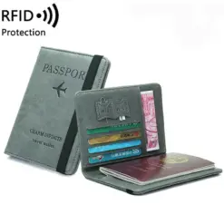A1001 PU Leather Travel Passport Holder