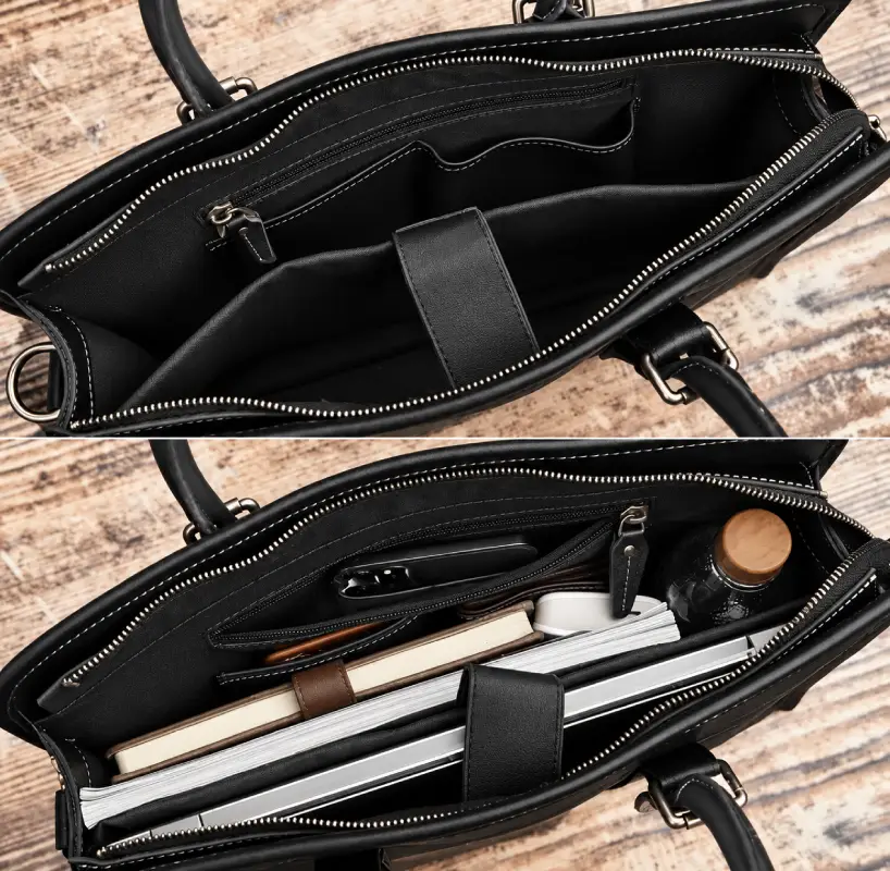 B2008 High Quality PU Leather Briefcase Laptop Business Bag - Image 4