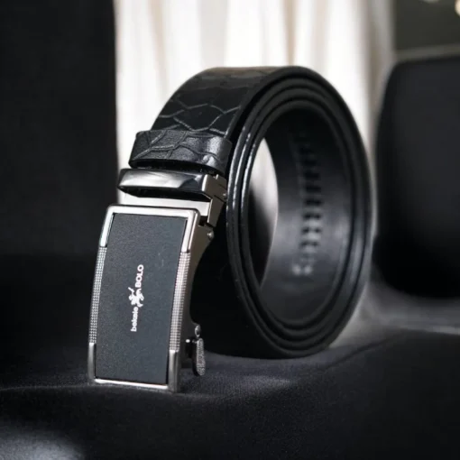 B528 bekeleBOLO Genuine Leather Automatic Buckle Belt - Image 4