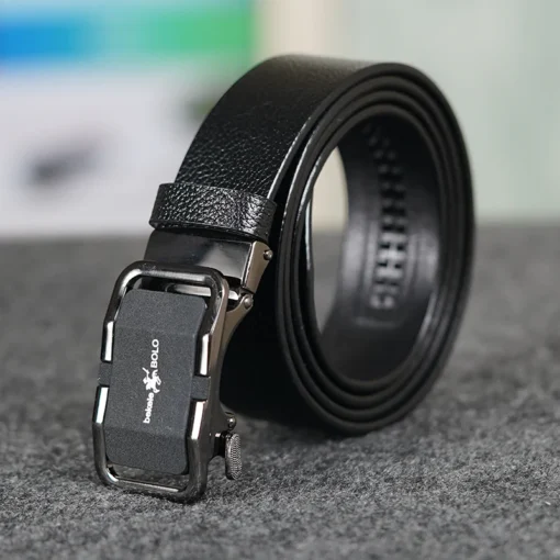 B529 bekeleBOLO Genuine Leather Automatic Buckle Belt - Image 2