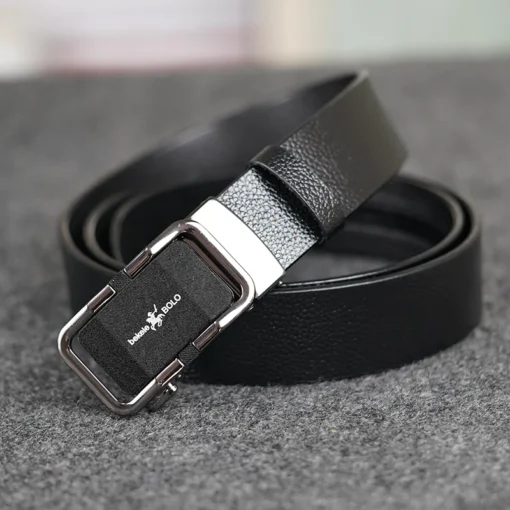 B529 bekeleBOLO Genuine Leather Automatic Buckle Belt - Image 4