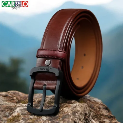 B9015 CARTELO Premium Genuine Leather Belt For Men - Image 5