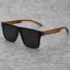 A787 Bamboo Wood Polarized Sunglasses – Stylish UV Protection for Men & Women