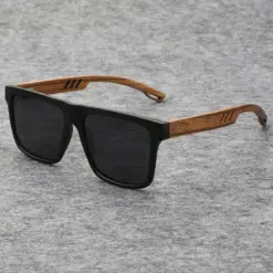 A787 Bamboo Wood Polarized Sunglasses – Stylish UV Protection for Men & Women