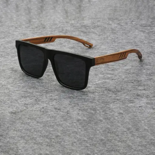 A787 Bamboo Wood Polarized Sunglasses – Stylish UV Protection for Men & Women - Image 4