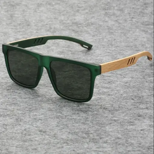 A788 Bamboo Wood Polarized Sunglasses – Stylish UV Protection for Men & Women