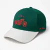 CP1189 White & Green Cap with Vintage Moto Vibe