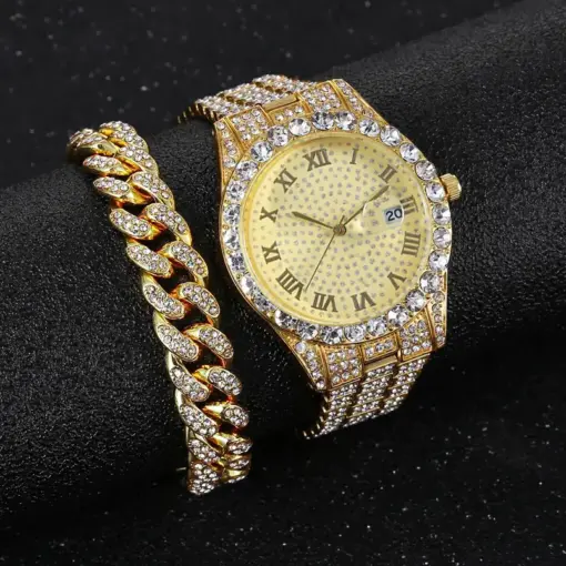 K1059 Luxury Elegant Big Dial Watch with Bracelete - Image 5
