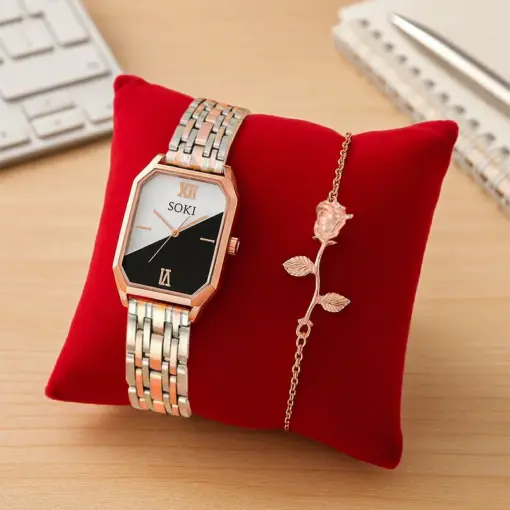 K1061 Luxury Elegant Watch With Bracelet For Women - Image 2