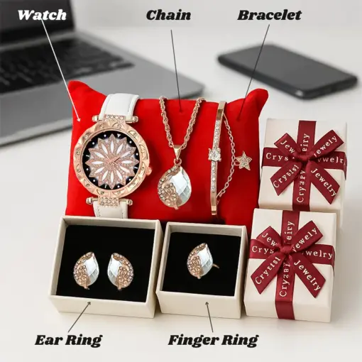 K1063 5PCS Luxury Watch Set for Women - Image 3