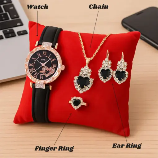 K1064 4PCS Luxury Watch Set for Women - Image 3