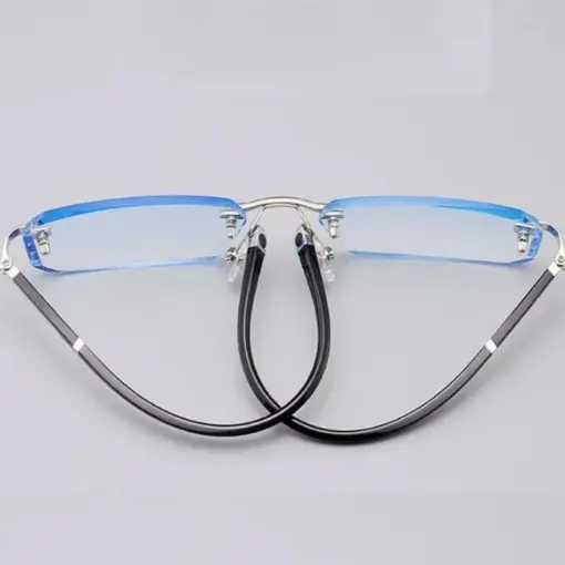 A795 New Cut-Edge Frameless HD Anti-Blue Light Glasses for Men - Image 3