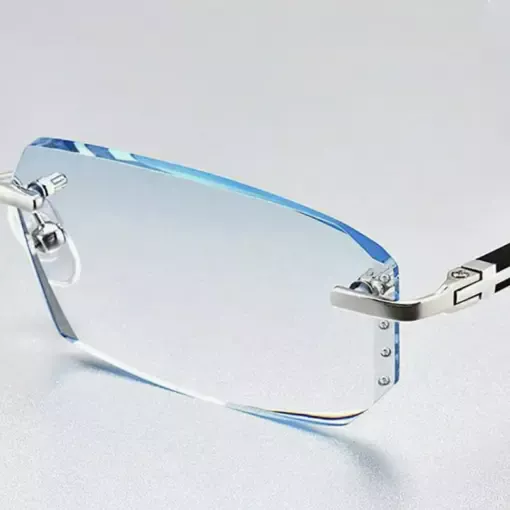 A795 New Cut-Edge Frameless HD Anti-Blue Light Glasses for Men - Image 6