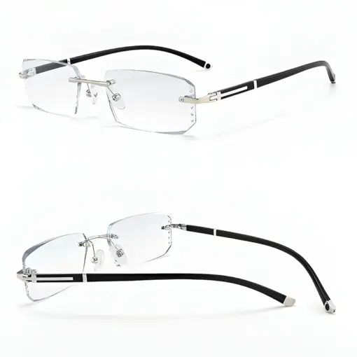 A796 New Cut-Edge Frameless HD Anti-Blue Light Glasses for Men - Image 2