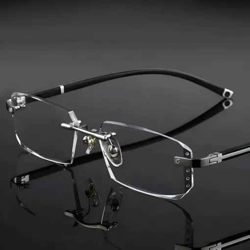 A796 New Cut-Edge Frameless HD Anti-Blue Light Glasses for Men