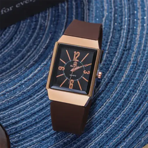 K1066 Premium Rectangle Silicone Strap Watch - Image 3
