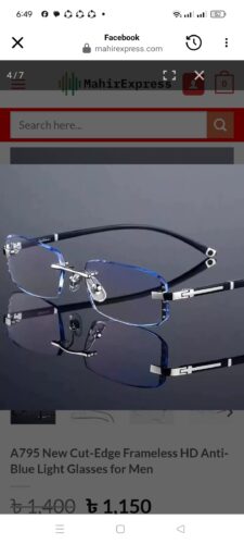 A795 New Cut-Edge Frameless HD Anti-Blue Light Glasses for Men photo review