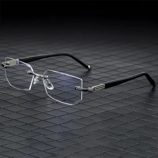 A805 New Cut-Edge Frameless HD Anti-Blue Light Glasses for Men - Image 2