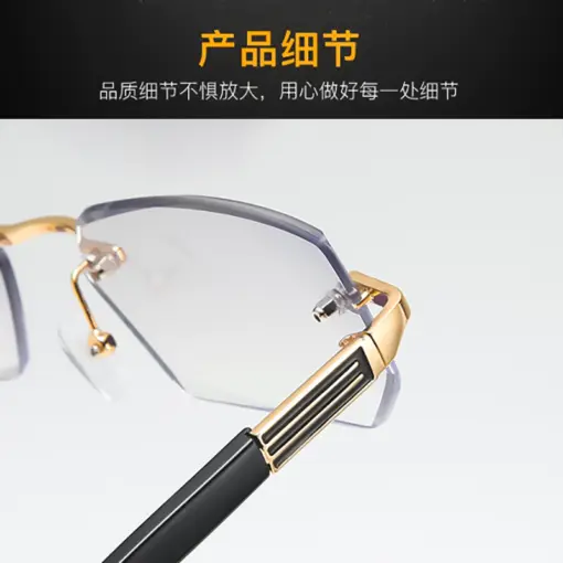 A806 New Cut-Edge Frameless HD Anti-Blue Light Glasses for Men - Image 6