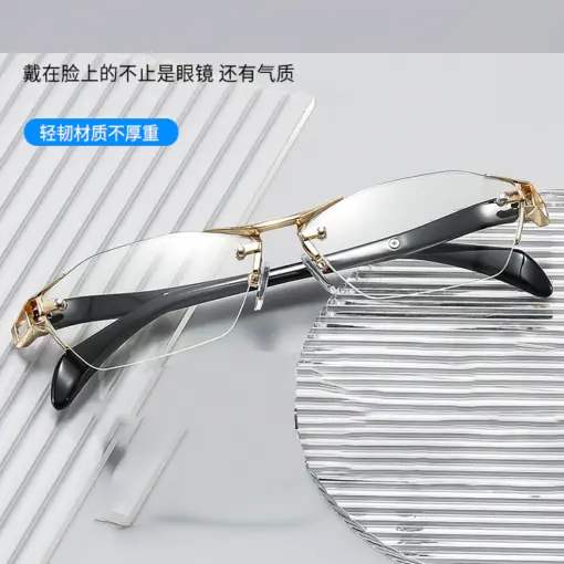 A818 Frameless HD Anti-Blue Light Premium Glasses - Image 3