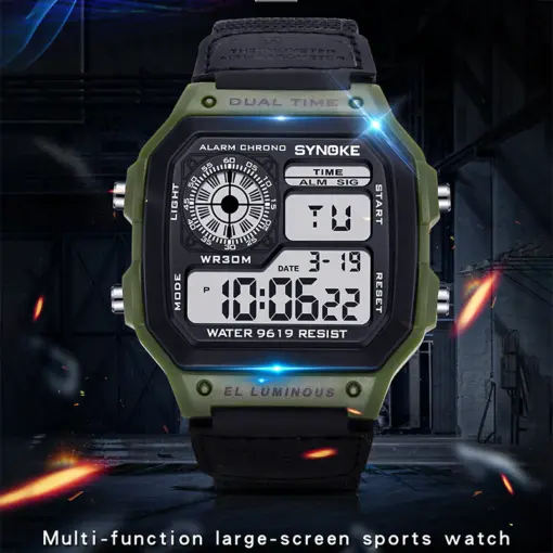K1073 SYNOKE Waterproof Digital Sports Watch for Men - Image 6