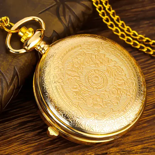 K1075 Gold Antique Pocket Watch For Gift - Image 3