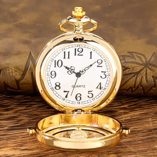 K1075 Gold Antique Pocket Watch For Gift - Image 2