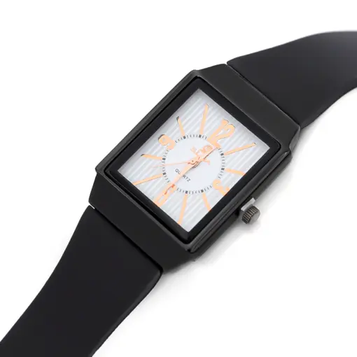 K1081 Premium Rectangle Silicone Strap Watch - Image 2