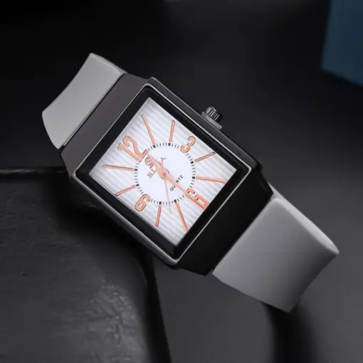 K1082 Premium Rectangle Silicone Strap Watch - Image 4