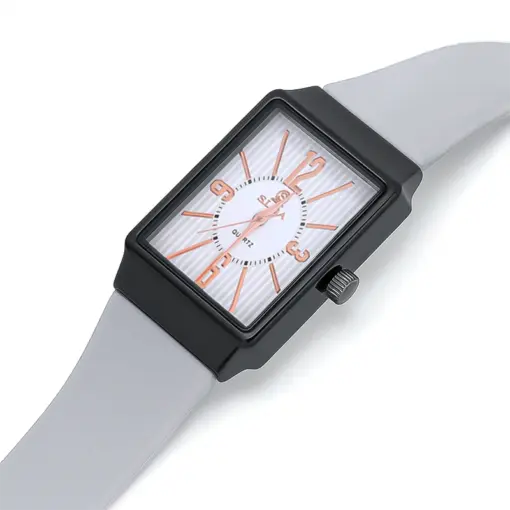 K1082 Premium Rectangle Silicone Strap Watch - Image 2