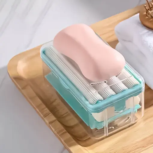 WC15 Multifunctional Hand-Free Rubbing and Roller Soap Box - Image 2
