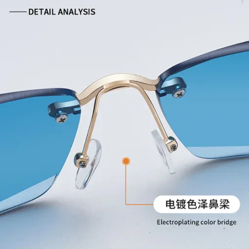 A822 New Cut-Edge Frameless HD Anti-Blue Light Glasses - Image 4