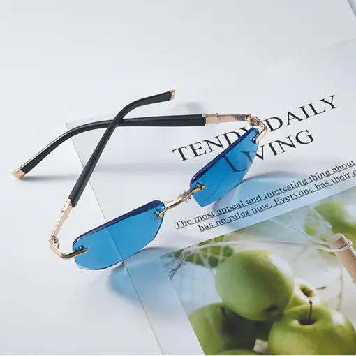 A822 New Cut-Edge Frameless HD Anti-Blue Light Glasses - Image 3