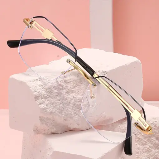 A831 Frameless HD Anti-Blue Light Premium Glasses - Image 2