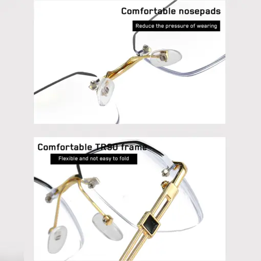 A831 Frameless HD Anti-Blue Light Premium Glasses - Image 4
