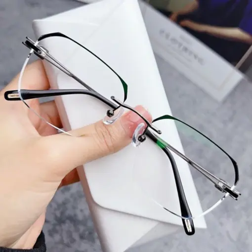 A832 Frameless HD Anti-Blue Light Premium Glasses - Image 5