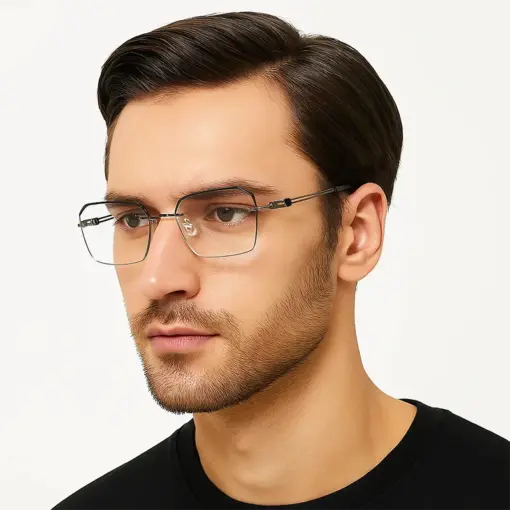 A832 Frameless HD Anti-Blue Light Premium Glasses - Image 3
