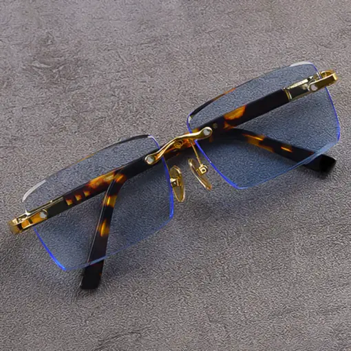 A833 New Cut-Edge Frameless HD Anti-Blue Light Glasses - Image 3