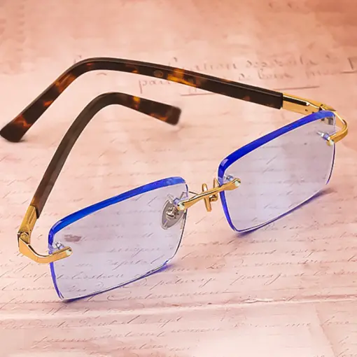 A833 New Cut-Edge Frameless HD Anti-Blue Light Glasses - Image 4