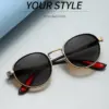 A837 STARL Retro Casual Gold-Rimmed Round Sunglasses