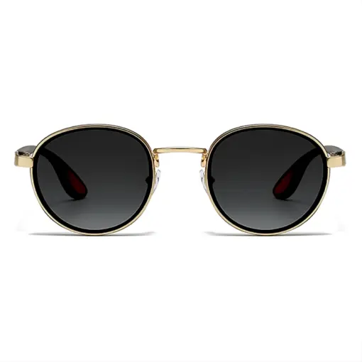 A837 STARL Retro Casual Gold-Rimmed Round Sunglasses - Image 4