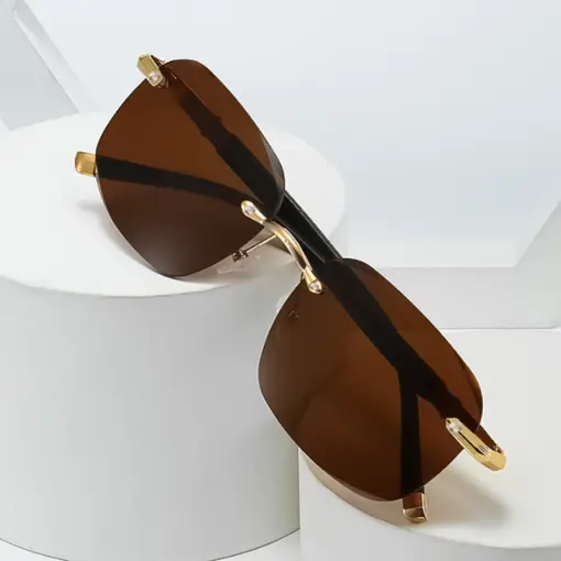 A838 New Cut-Edge Frameless HD Anti-Blue Light Glasses - Image 3