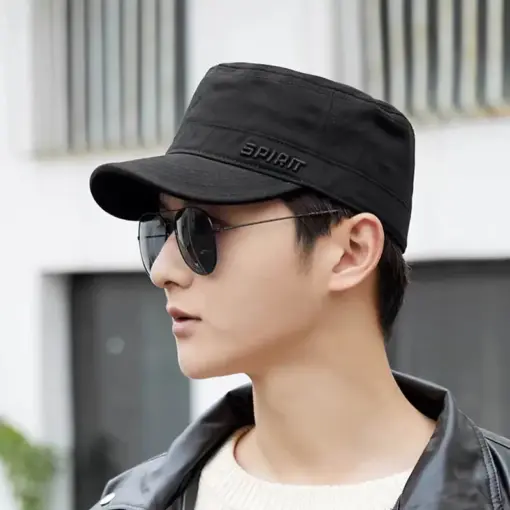 CP1218 SPIRIT Black Military Style Cap – Adjustable & Breathable - Image 3