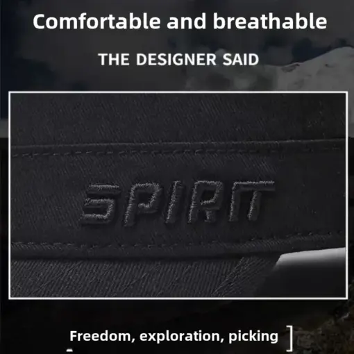 CP1218 SPIRIT Black Military Style Cap – Adjustable & Breathable - Image 7