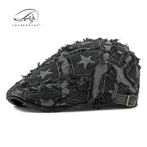 CP1223 STAR Design Premium Flat Cap - Stylish and Versatile